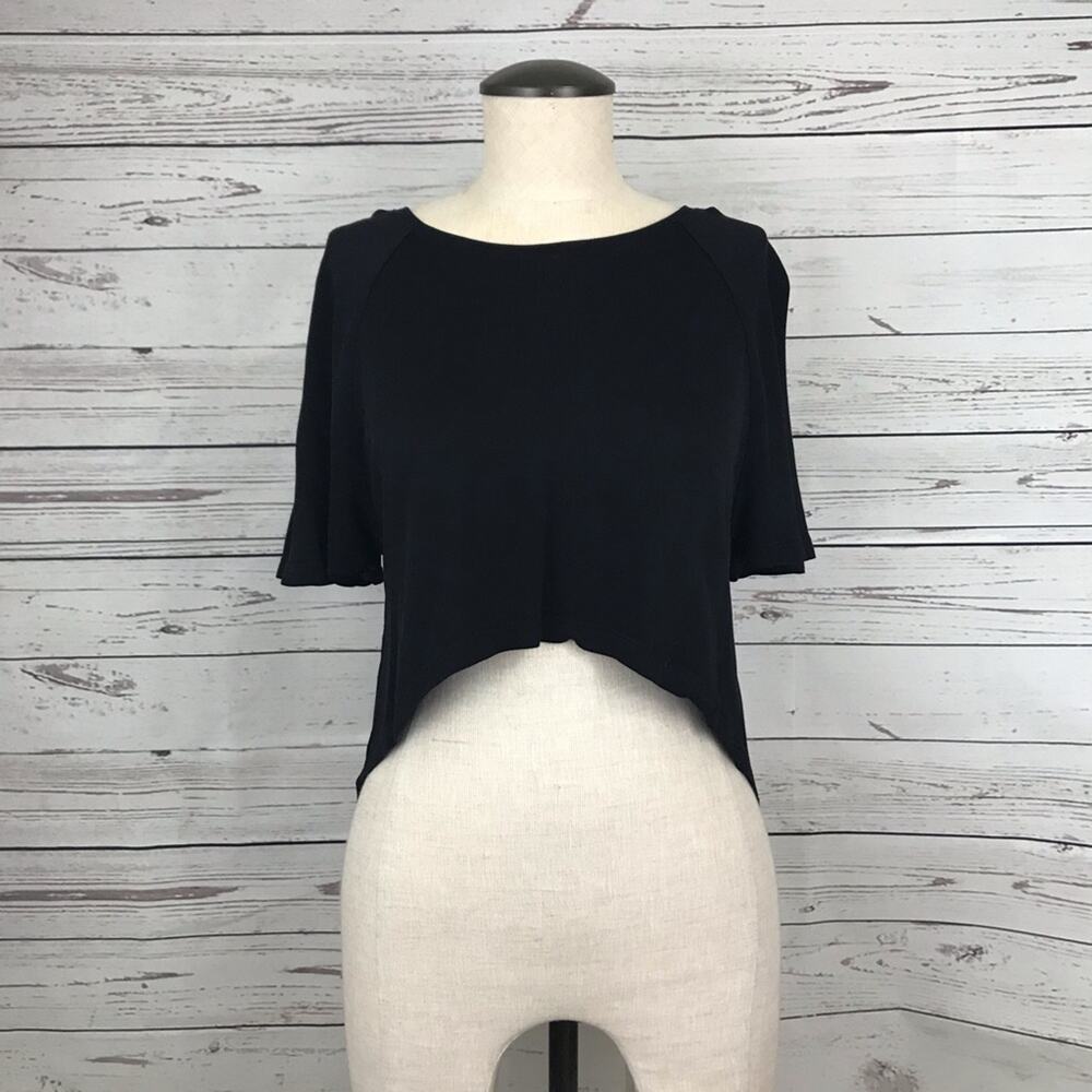 Forever 21 Crossed Over Open Back Crop Top Size S